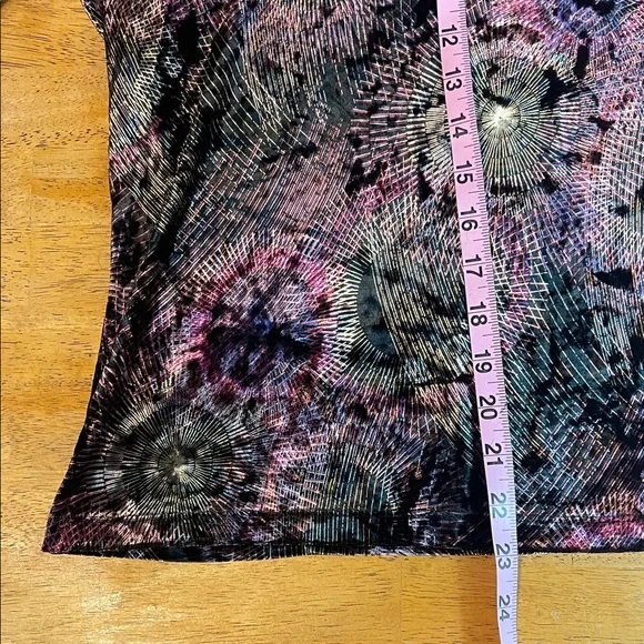 Nygard - Velvet Long Sleeve Top in Black and Purple shimmer - Picture 6 of 7